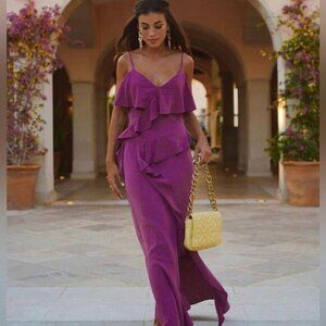 ZARA BLOGGER FAVORITE RUFFLED SLIP DRESS